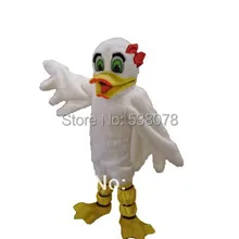 Лучший талисман красивый белый женский костюм утки костюм для взрослых, Герой мультфильма наряд костюм кунг-фу панды с шлемом и мини-веером