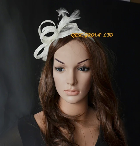 cream fascinator hat