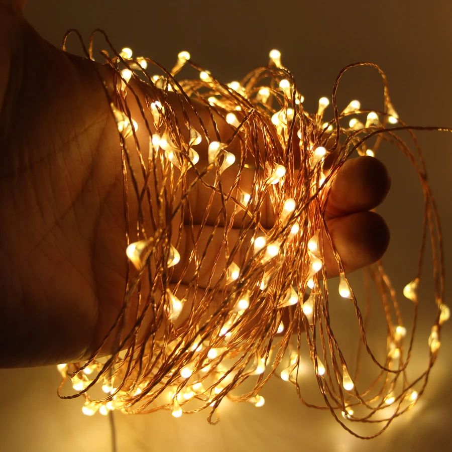 5 м 10 м USB медный провод светодиодный гирлянда Ночные Огни праздничного освещения для гирлянды сказочная Рождественская елка украшение для свадебной вечеринки