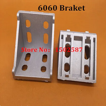 

4pcs 6060 Brackets Corner fitting angle aluminum 60x60 L Connector bracket fastener for 6060 Industrial Aluminum Profiles