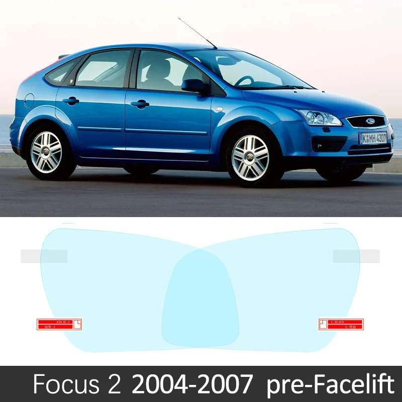 Для Ford Focus 2 3 4 2004~ полное покрытие анти-туман фильм Зеркало заднего вида аксессуары MK2 MK3 MK4 2008 2012 ST - Название цвета: Focus 2 2004-2007