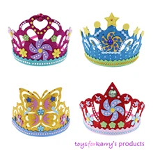 DIY ремесло EVA пена Корона креативные бумажные блестки цветы Звезды узоры игрушки для детей искусство для детского сада вечерние украшения подарок