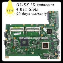 Original for ASUS G74SX motherboard with 60-N56MB2800 2D connector 12 Memory GTX560M 3GB DDR3 4 Ram Slots mainboard 100% working
