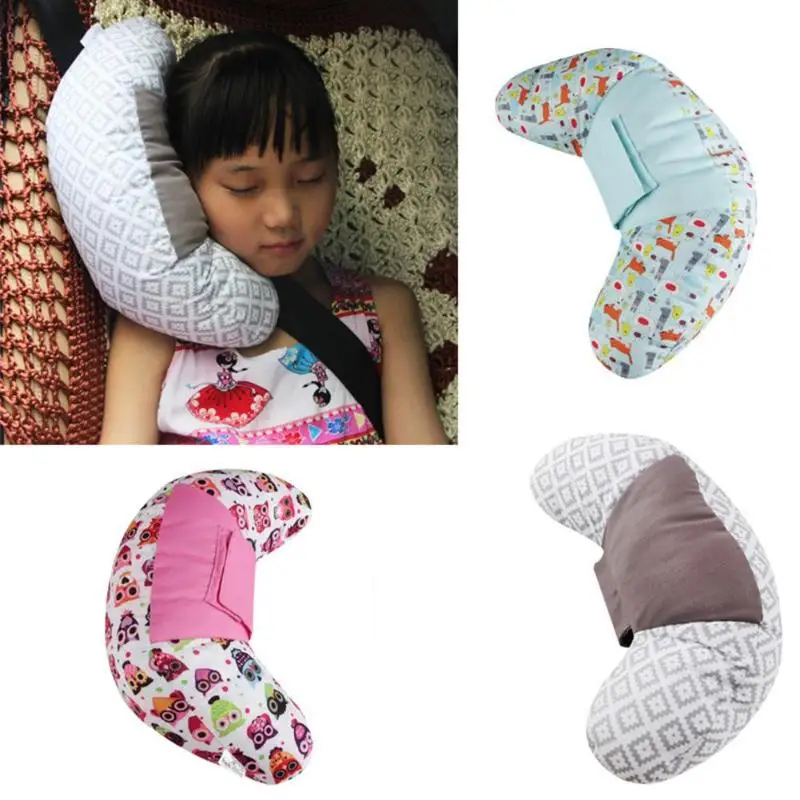 KiraKira Seat Belt Pad for Children Travel Neck Pillow, Car Sleeping Pillow 