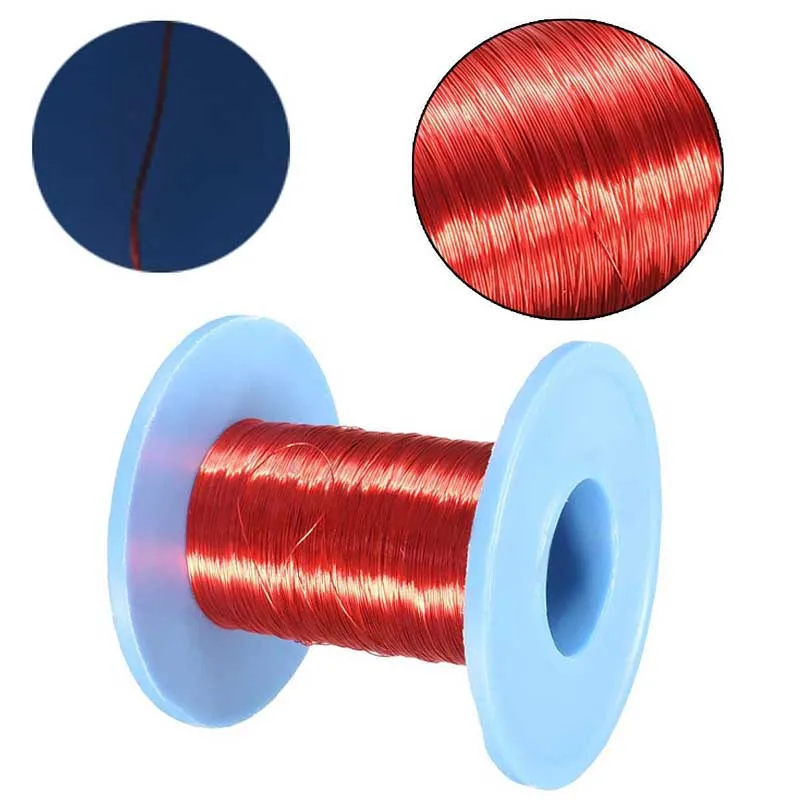 

1pc 100m Magnet Wire 0.2mm QA Enameled Copper Wire Magnetic Coil Winding Red Repair Wire For Relay Electric Machine Mayitr