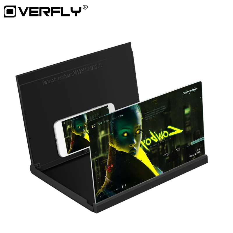 

12inch 3D Mobile Phone Screen Magnifier Stereoscopic Projection Enlarged Amplifier Desktop Magnify Bracket Holder Stand