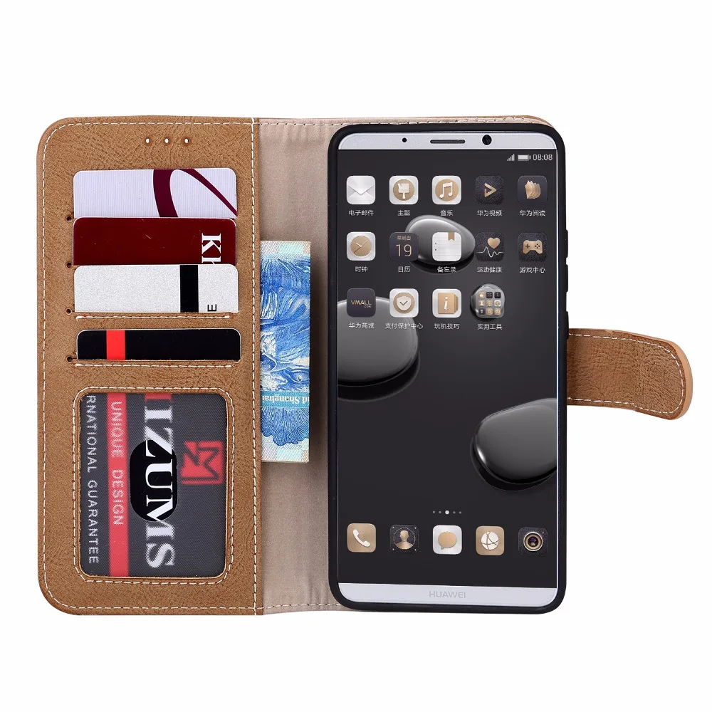 

Luxury High Quality Wallet With Card Slot Flip Cover Leather Case For Huawei Mate 10 Pro
