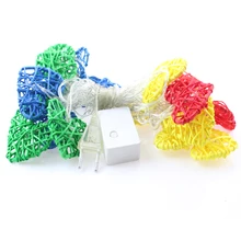 20 шт./лот 5 м 20 светодиодный s светодиодный в форме сердца Сказочный струнный светильник наружная подвесная гирлянда с лампочками Рождественская елка огни AC 220 V 110 V