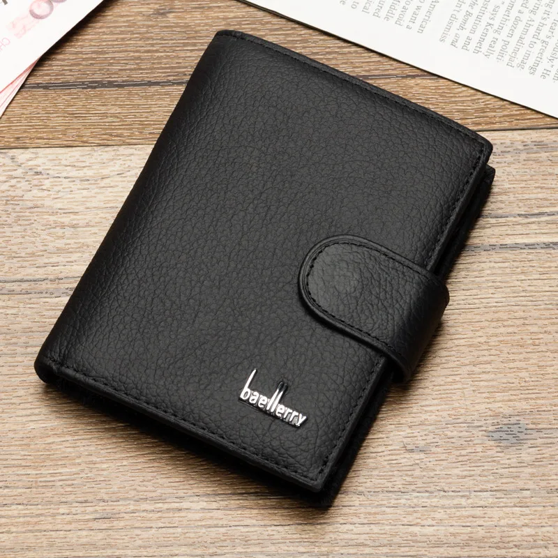 Baellerry Men Wallets RFID Blocking Trifold Genuine Leather Coin Purse