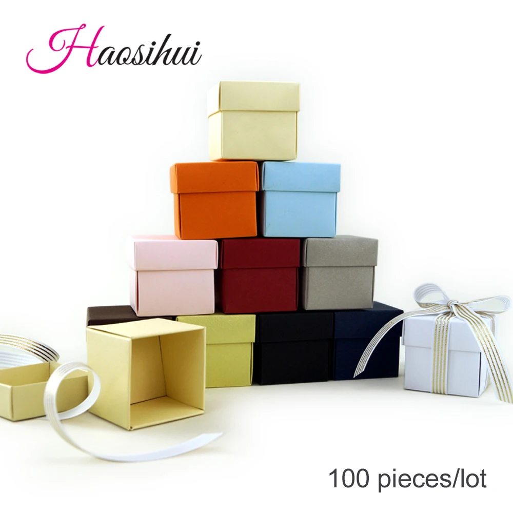 Haosihui (100 шт./лот) свадебный подарок коробки вечерние конфет свадебные и