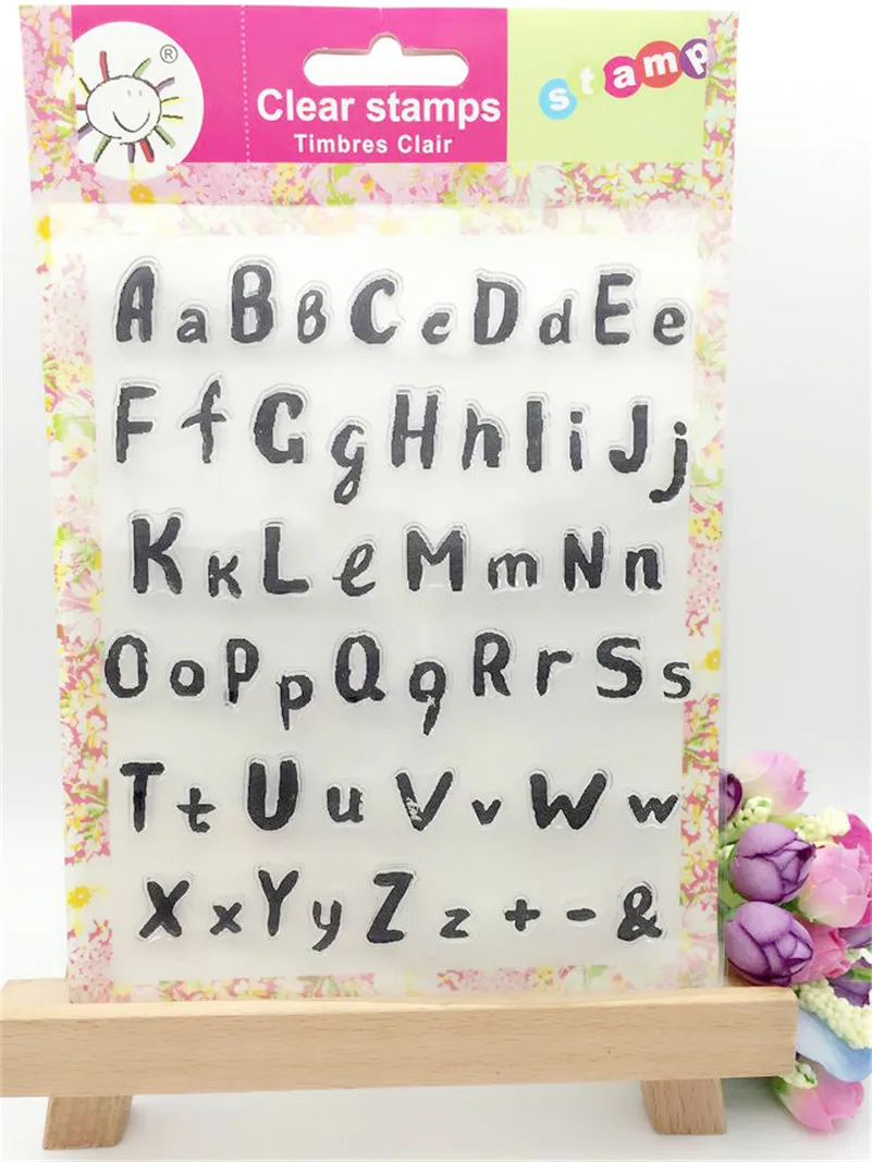

Scrapbook DIY photo cards "big and small letters " silicone stamps transparent stamp for christmas gift YUW074