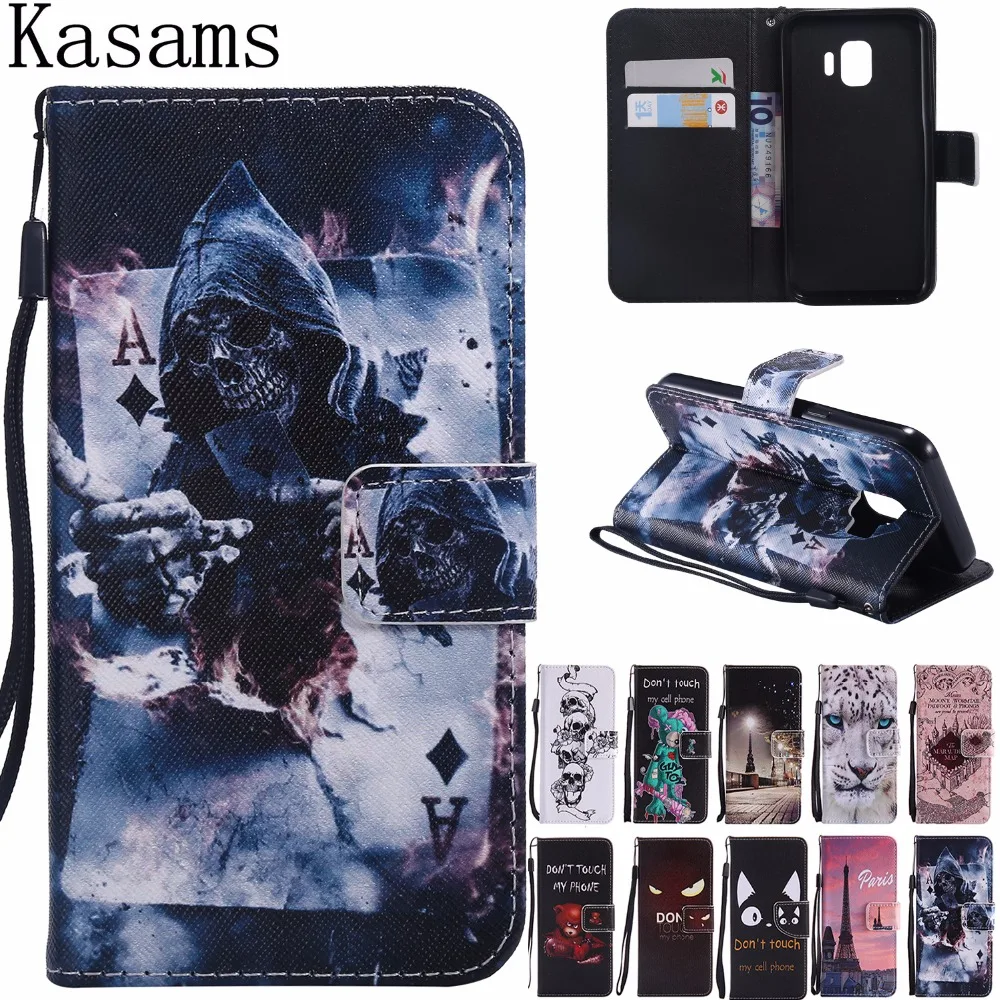 

Colourful Flip Case For Samsung Galaxy J2 Core 2018 J260 Patterned Skin Leather Wallet Stand Phone Shell Cover J260F J260G J260M