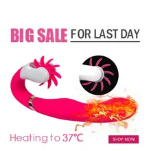 Licking Kiss Heating massager Female Orgasm Rotation Tongue Vibrator Clitoris Stimulator G spot font b Dildo