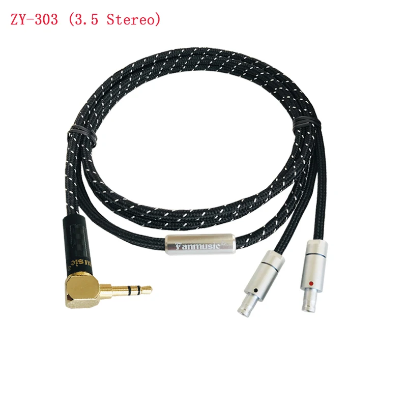 ZY HiFi OCC 6N HD800 800 s 820 Портативный кабель для наушников 1,2 м - Цвет: ZY-303