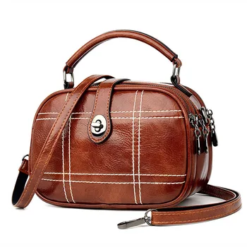 

Solid Women Handbags Hasp Bag Casual Small Shoulder Messenger Crossbody Bags Fashion Pu Leather Wonem's Top-handle Bags LSH480