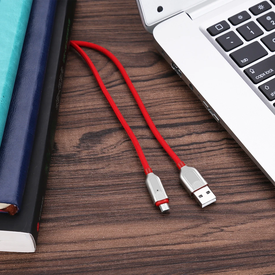  NOHON Universal Charge Sync Data Cable For Xiaomi Redmi 5 Note 4 4X Alloy Micro USB With LED For Samsung S7 S6 Charge Cord Line (7)