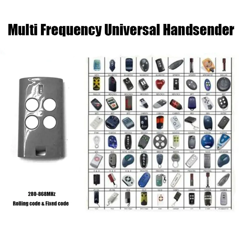 

Fixed Code Rolling Code Remote Transmitter Clone /Duplicator 280MHz-868MHz Universal Gate Opener Remote Controller