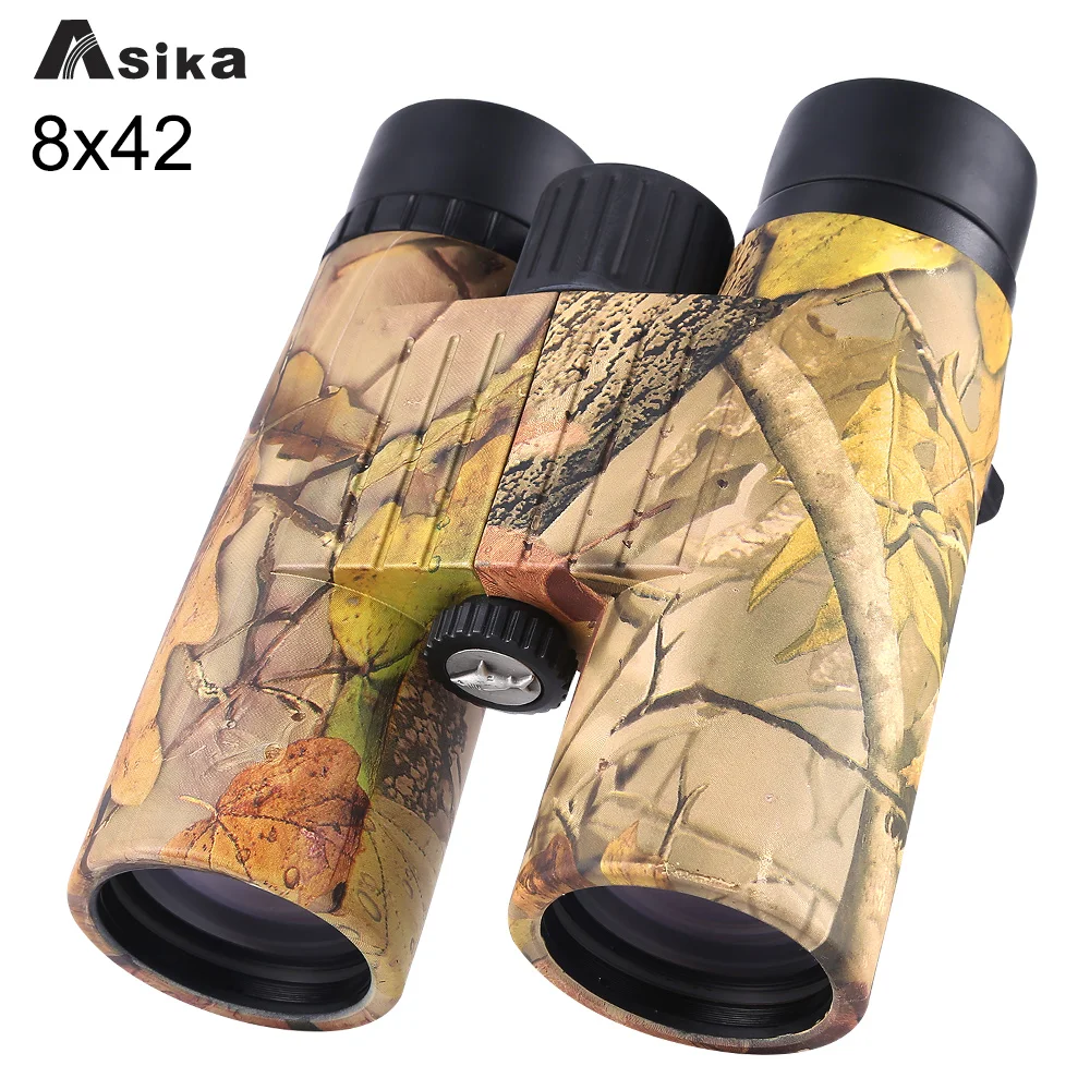 Asika 8x42 Waterproof Binoculars Camouflage Telescope Bak4