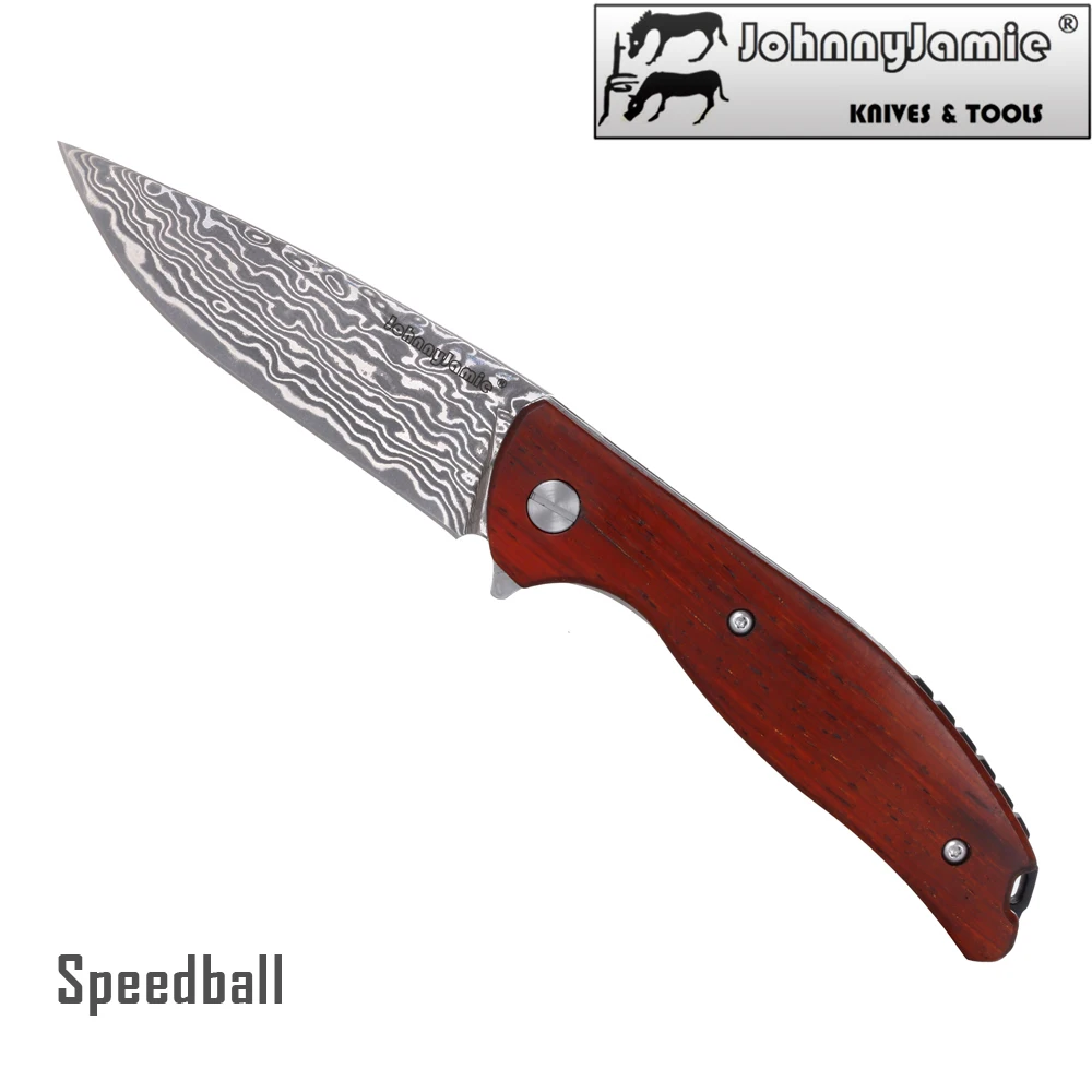 Фирма jonnyjamie Speedball VG10 дамасский нож стальной складной нож с деревянной ручкой s для кемпинга выживания карманный EDC инструменты