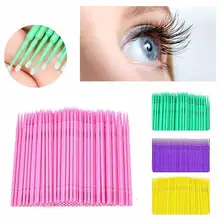 100 Pcs Micro Brush Disposable Cotton Swab Lash Extension Swabs Make Up Stick Eyelash Applicator Brush Medical Makeup Swab