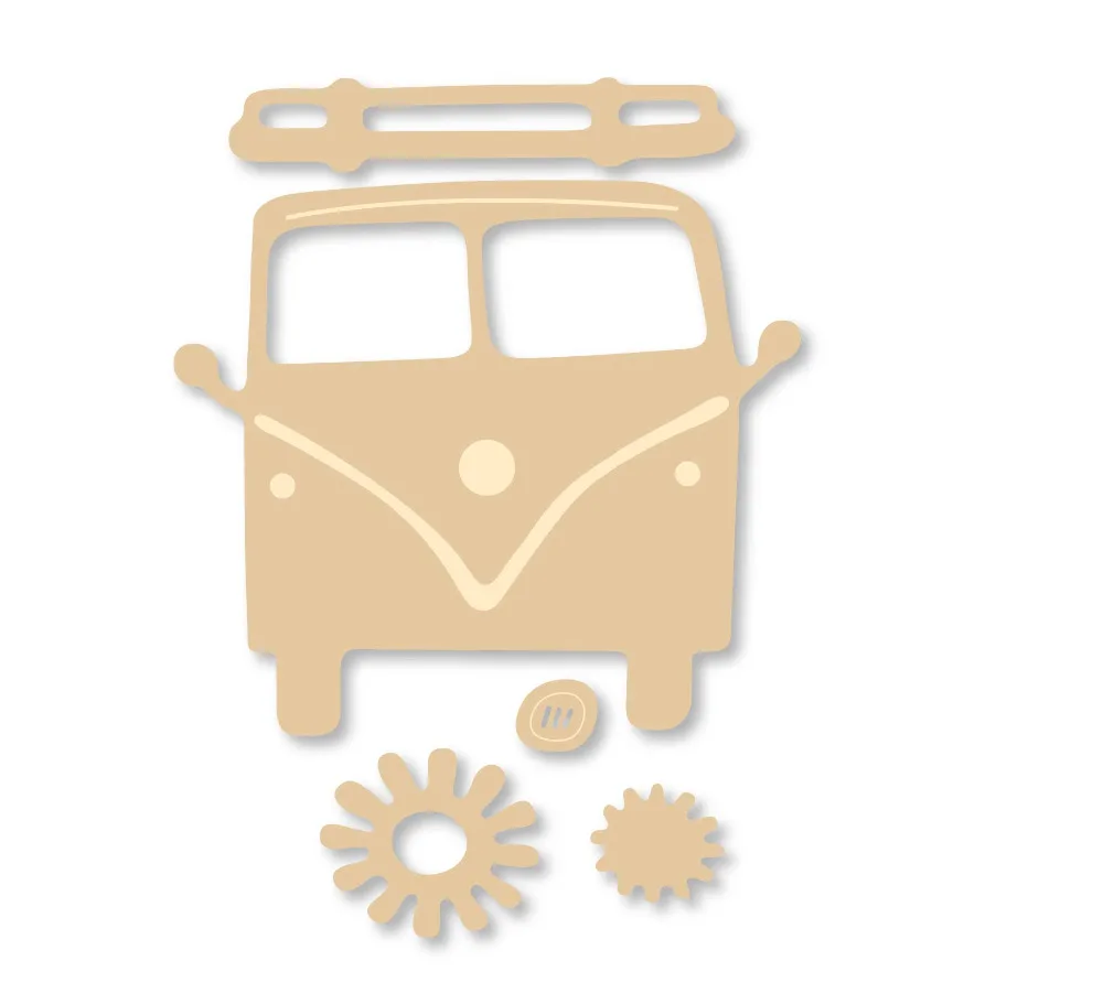 

McDies Bus Transport Metal cutting dies New 2019 embossing stencil for handmade Paper card making scrapbooking craft Die Cut