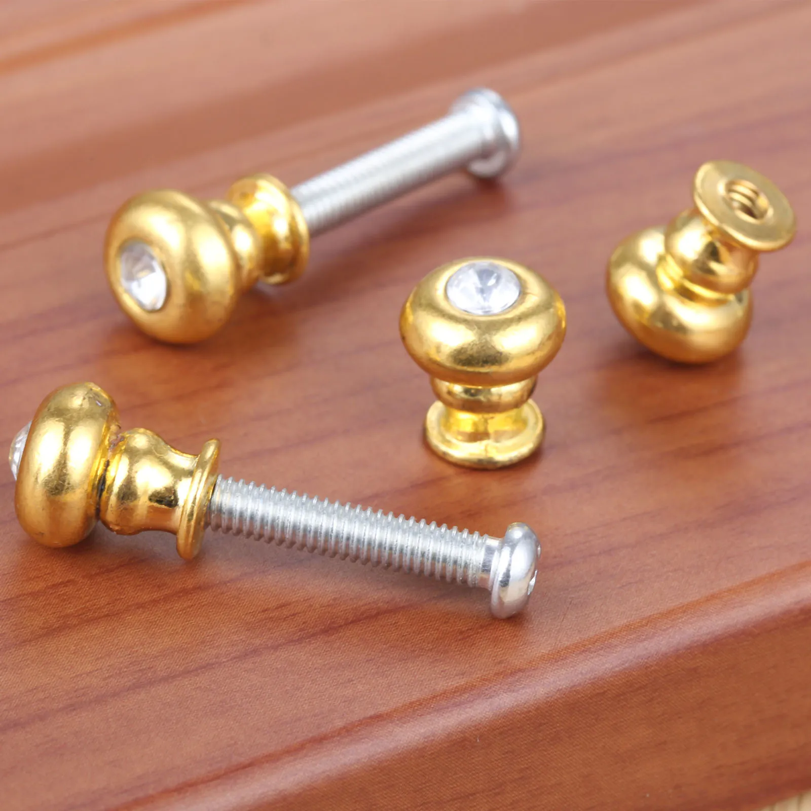 5Pcs Furniture Cupboard Handles With Rhinestone Drawer Pull Knob Cabinet Dresser Handle Antique Box Drawer Door Pull Handle