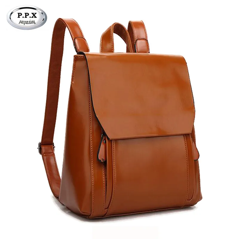 P.P.X Vintage Waterproof Backpack Korean School Bags For Teenager