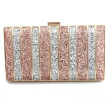 Новинка, женские вечерние сумочки в стиле пэтчворк с блестками, сумки-клатчи для банкета с цепочкой, сумки для свадебного ужина для женщин M445