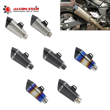 

Alconstar- 51mm Motorcycle Exhaust Muffler with DB killer for Motocross Dit Pit Bike Quad Z900 ER6N GSXR750R KTM390 BN600 NK650