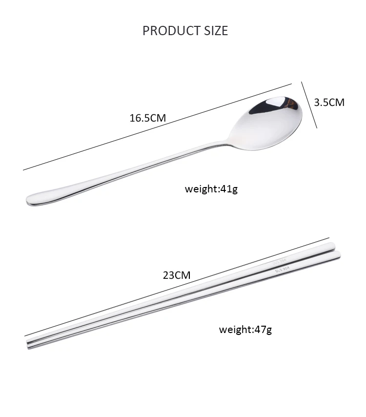 Корейский стиль 304 нержавеющая сталь Палочки для еды и ложки набор экологически чистые Семейные 18/8 SS посуда для детей Ланч столовые приборы набор