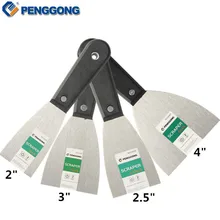 PENGGONG шпатлевка нож 4 шт. скребок лезвие " 2,5" " 4" Скребок Лопата из углеродистой стали пластиковая ручка штукатурка для стен нож Ручные приборы