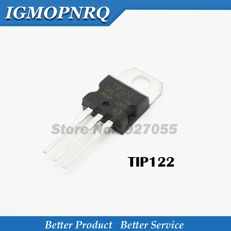 10 шт TIP122 TO220 5A 100 V TO-220 v / 5 a 65 w NPN транзистор Дарлингтона Новинка | Электронные