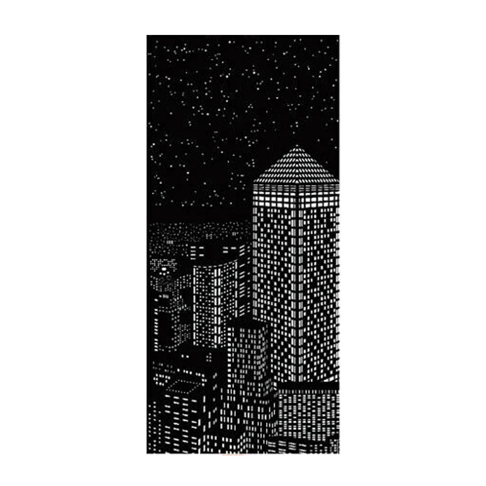 

Durable Hole Home Shade Night Light Starry Sky Monolithic Polyester Blackout Curtains Bedroom Wall Roll Practical City Designs