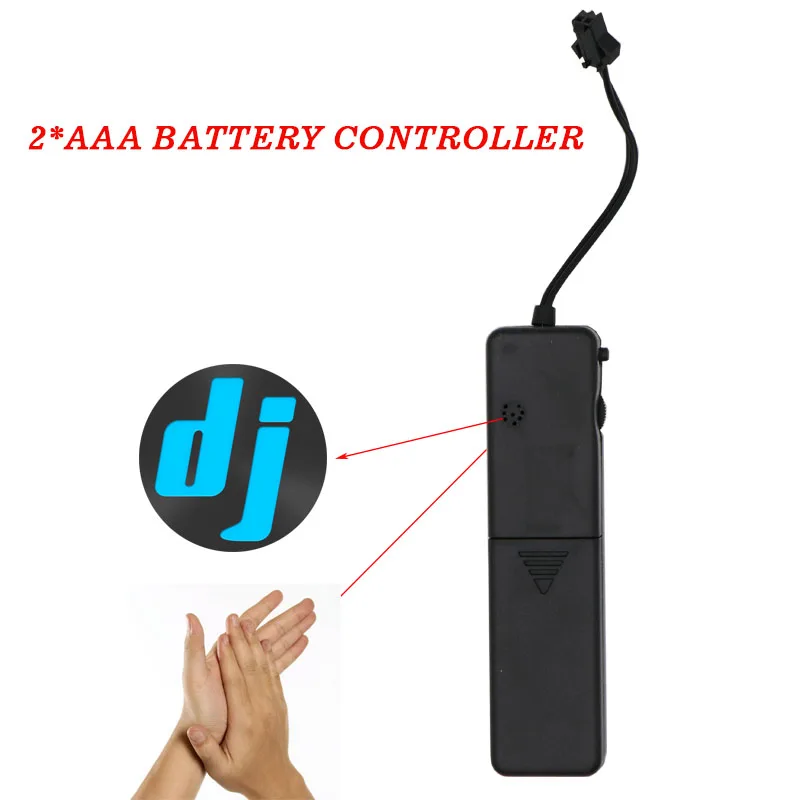 

Use for 1-5 M LED Strip el wire 2*AAA Music Sound Activated Battery Inverter 3 Models el driver