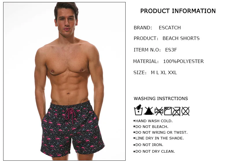 2019ss классические мужские летние пляжные штаны быстросохнущие брюки четыре точки шорты дышащие водонепроницаемые спортивные брюки es3f