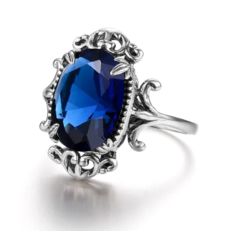 Женское кольцо из серебра 925 пробы с сапфиром|ring wholesale|ring ringring women |