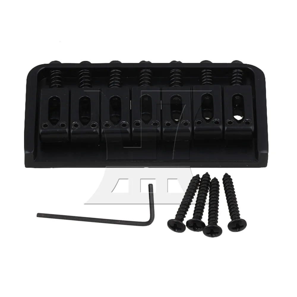 

Yibuy 83mm length Black 7 String Fixed Type Bridge Replacement for Electric Guitar with Screws Wrench