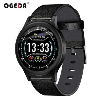 

OGEDA Fashion Smart watch Round Screen Clock IP68 Waterproof Men and Ms Fitness Activity Tracker Bluetooth Smart watch