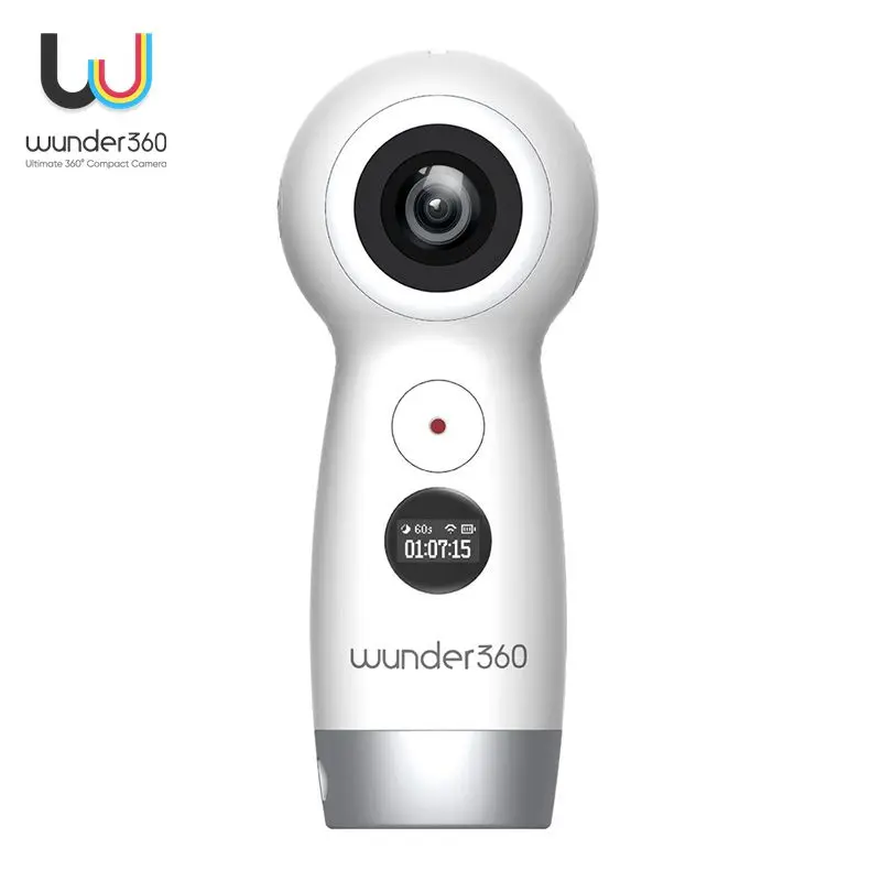 Wunder360 Панорамная видеокамера 360 WiFi Камера с двойным объективом 4K Рыбий глаз Экшн