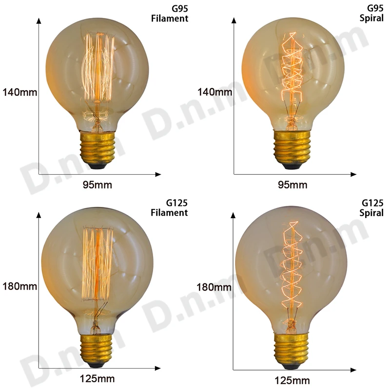 Винтаж edison ЛАМПЫ E27 Ретро Лампа 220 V 40 W Ампула Винтаж лампы Эдисон лампа накаливания свет gloeilamp свет лампы накаливания