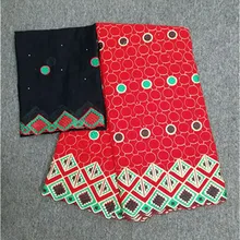 Красное швейцарское кружево из вуали, швейцарское хлопковое сухое кружево, высококачественное кружево, нигерийская шелковая ткань с кружевом 5+ 2 ярда/лот