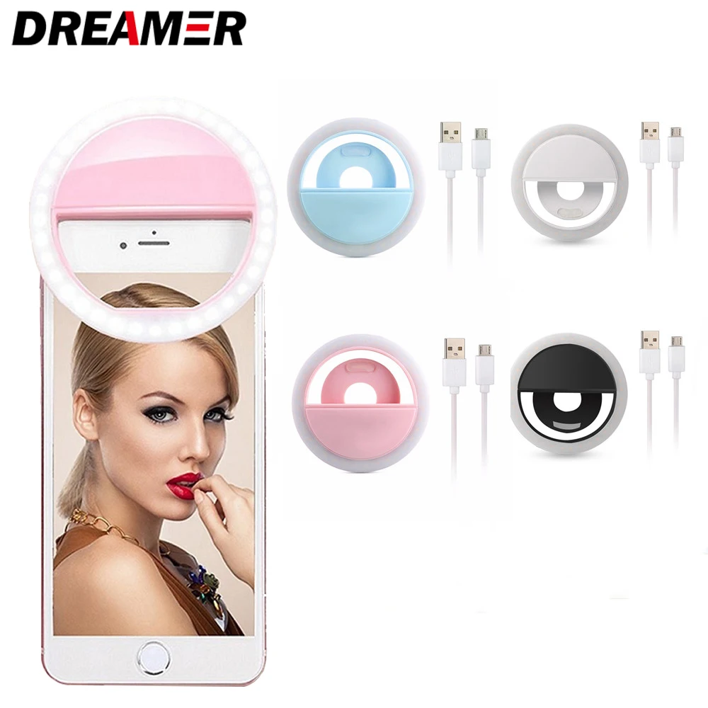 

USB Charge Selfie Portable Flash Led Camera lamp for Phone Photography Ring Light Enhancing Photography for iPhone Smartphone