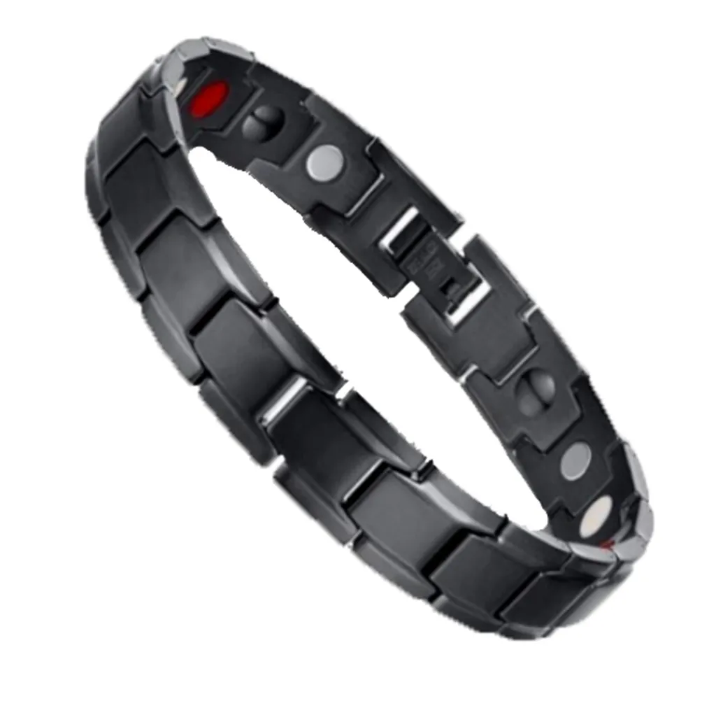 

Therapeutic Energy Healing Bracelet Stainless Steel Magnetic Therapy Bracelet Couple Bracelet for Men snap jewelry bracelets