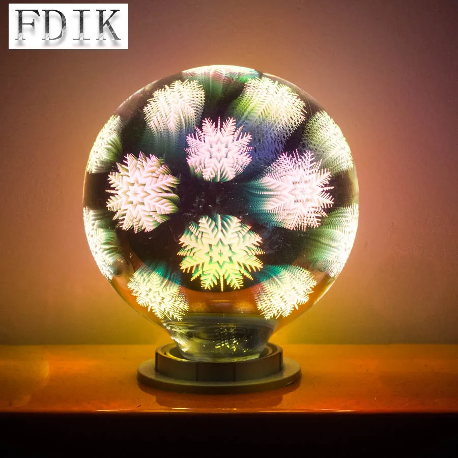 E27 3D Decoration Bulb 4W Dazzle color Vintage LED Edison bulbs A60 G95 G125 Holiday Lights Fireworks Starry sky Snowflake Lamp E27 3D Decoration Bulb 4W Dazzle color Vintage LED Edison bulbs A60 G95 G125 Holiday Lights Fireworks Starry sky Snowflake Lamp