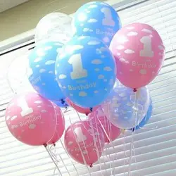 20 шт./упак. надувные Свадебные Воздушные шары с номером печати Декор для мальчиков и девочек день рождения фестиваль Декор воздушные шары