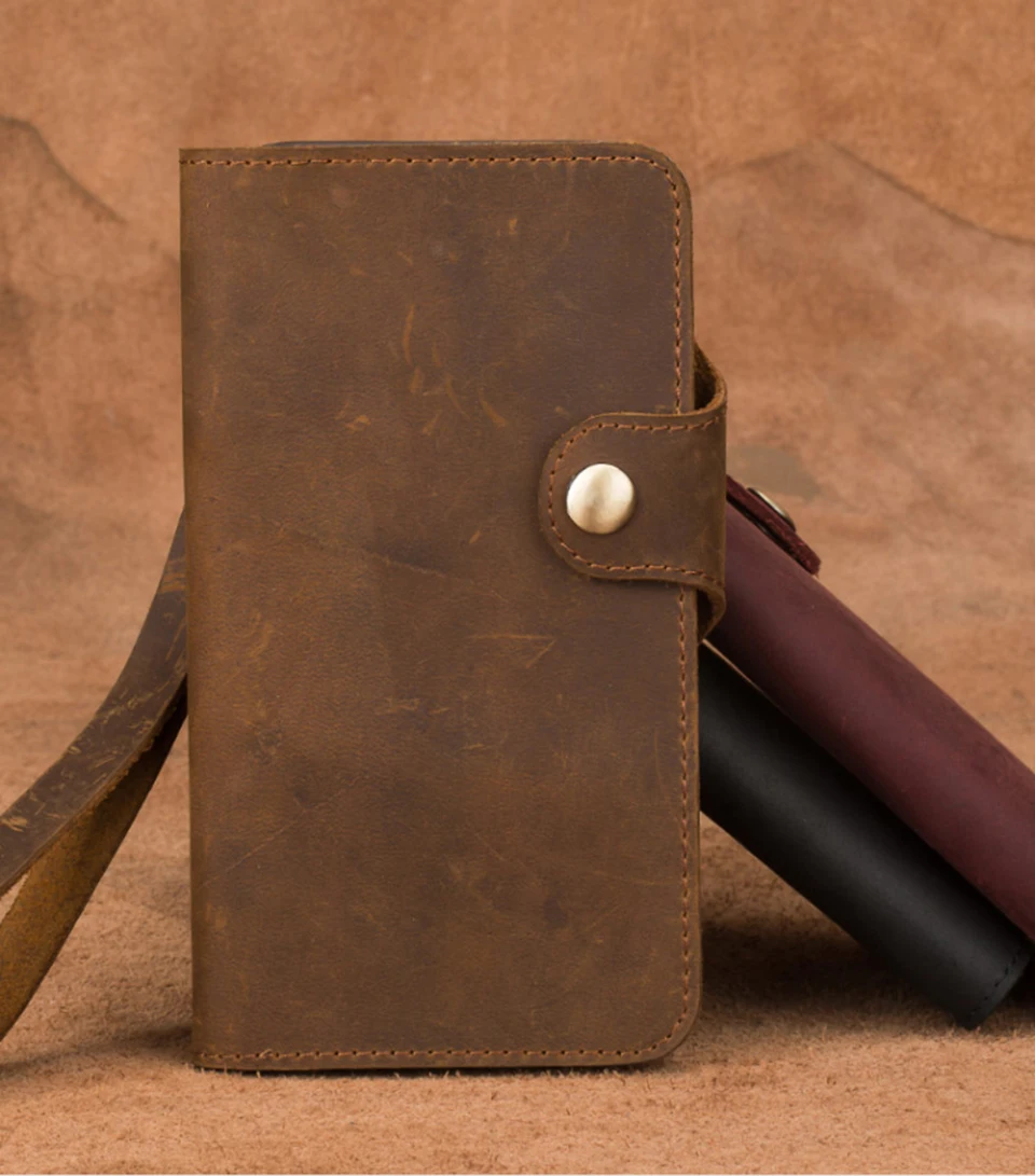 

wangcangli For Oneplus 5 5t 6 case For Oneplus 3t case Leather clamshell retro crazy horse leather buckle For Oneplus 5t case