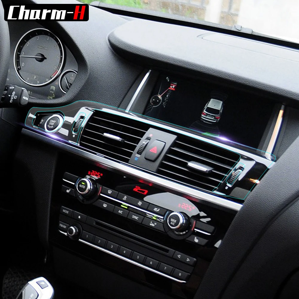 

Interior Trim Dashboard Gear Shift Panel Headlight Switch FrameTransparent Protective Film Stickers for BMW X3 X4 F25 F26