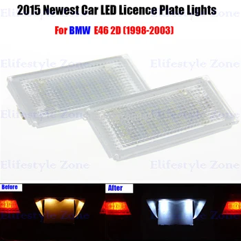 

2 x LED Number License Plate Lamps OBC Error Free 18 LED For BMW E46 2D 1998-2003