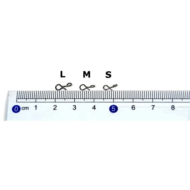 50 шт. рыболовный крючок для ловли нахлыстом, быстросменная приманка для ловли нахлыстом, быстросменная защелка для ловли нахлыстом, S/M/L