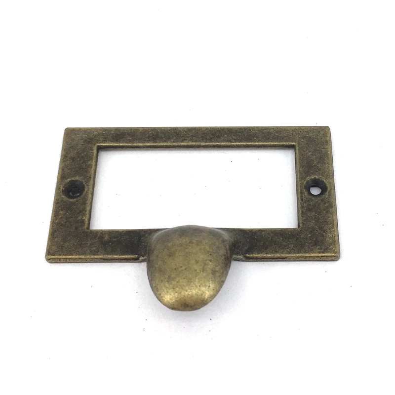 58*46MM Antique Bronze Drawer Case Label Pull Handle Label